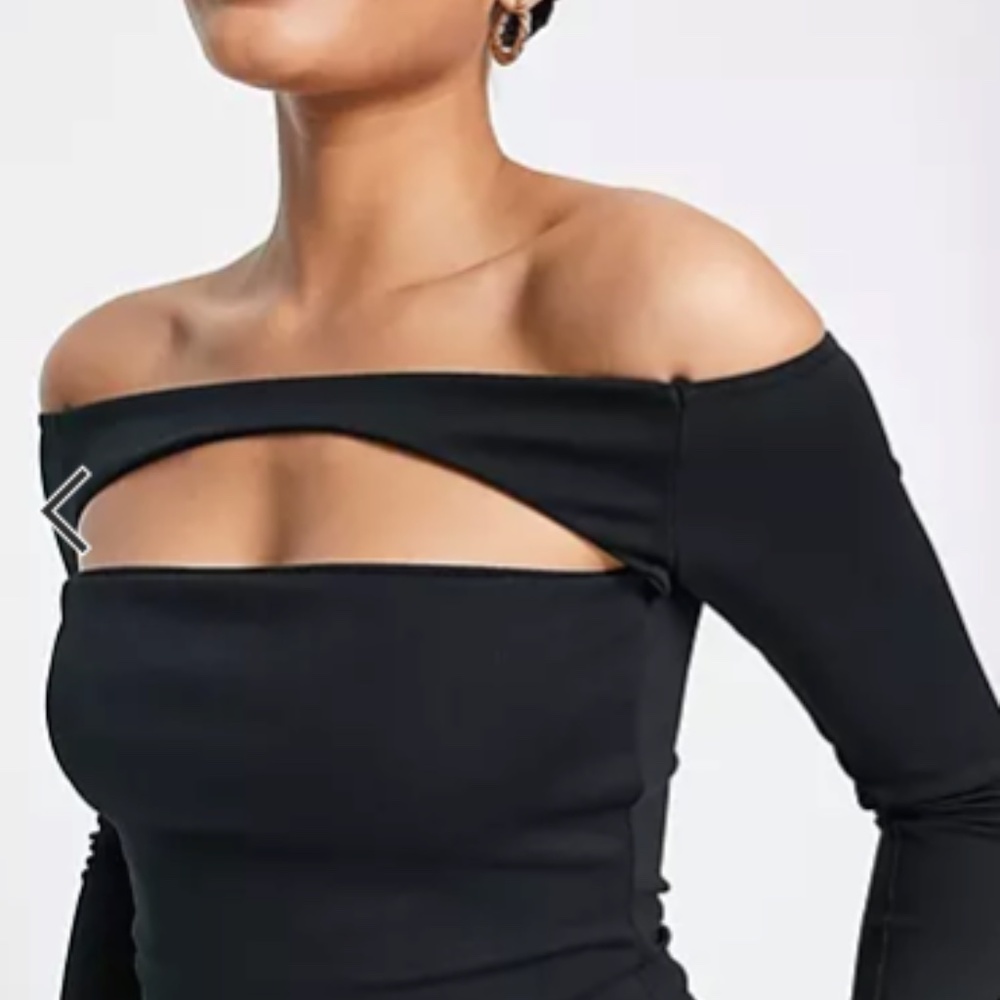 black Bardot dress
